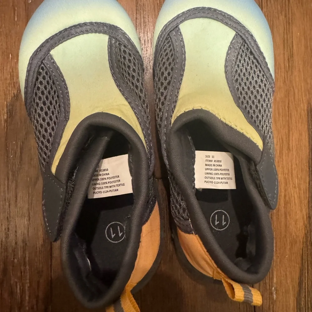 Kids Aqua Water Shoes Size 11 | Lightweight Slip-On Beach Swim Shoes